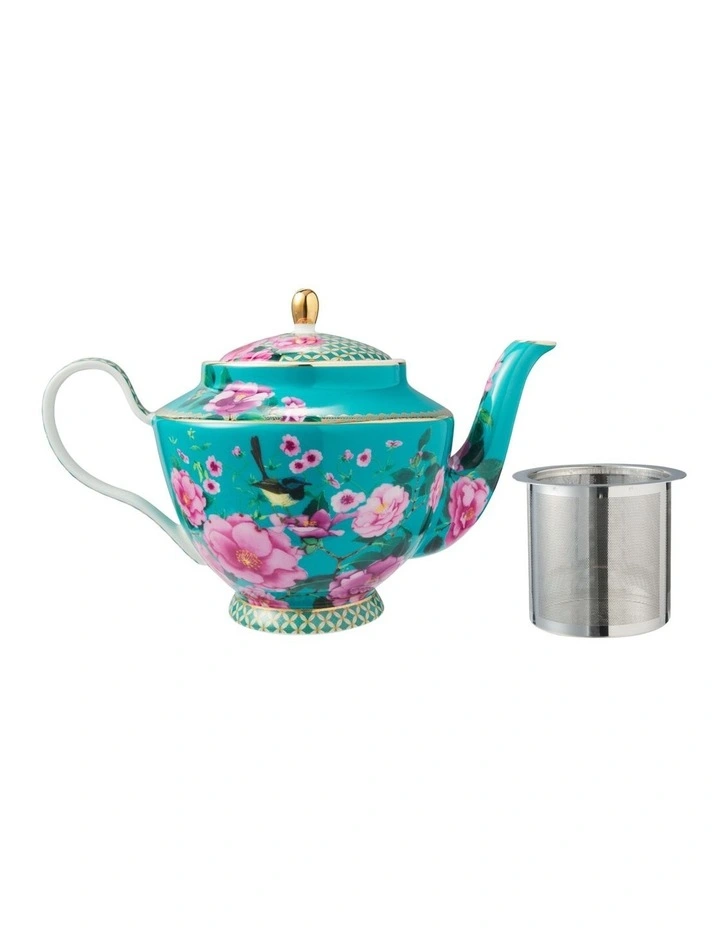 Teas & C's Silk Road Teapot Tea for One with Infuser 1L in Aqua image 2