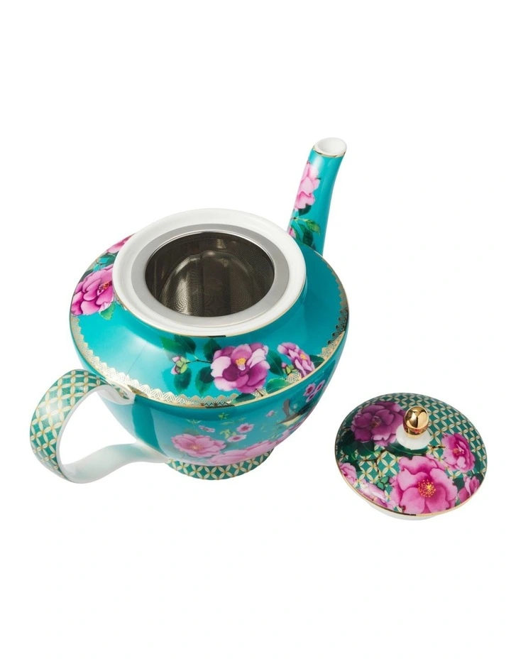 Teas & C's Silk Road Teapot Tea for One with Infuser 1L in Aqua image 3