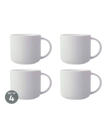White Basics Mug 440ml Set of 4 in White