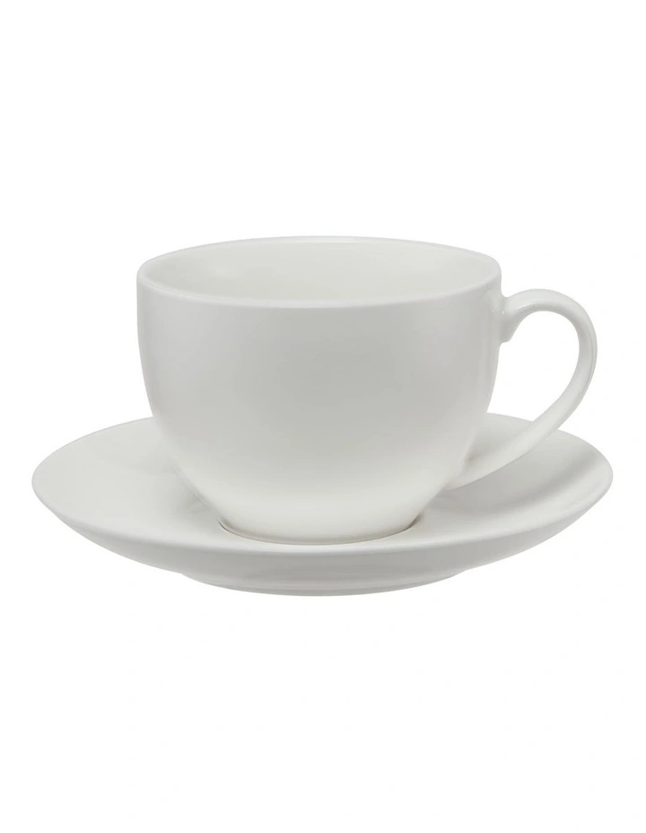 White Basics Cup & Saucer 280ml Set of 4 image 1