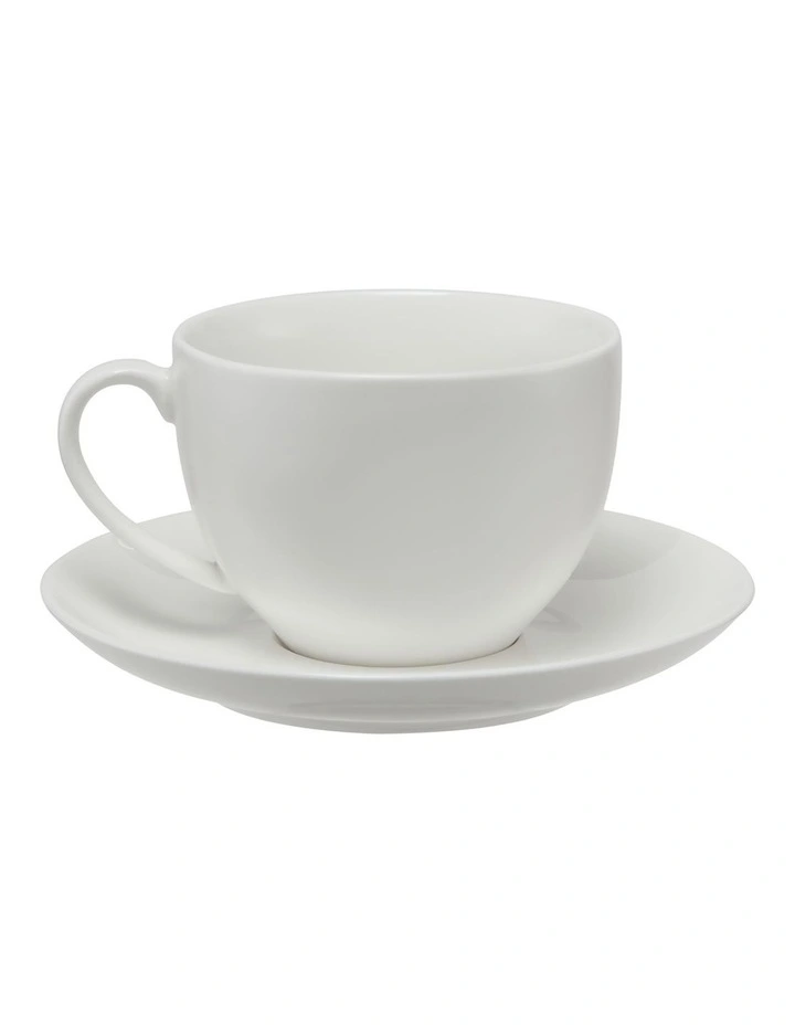 White Basics Cup & Saucer 280ml Set of 4 image 2