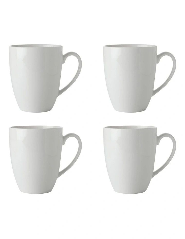White Basics Coupe Mug 450ml Set of 4 image 1