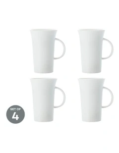 White Basics Flared Mug Large 500ml Set of 4