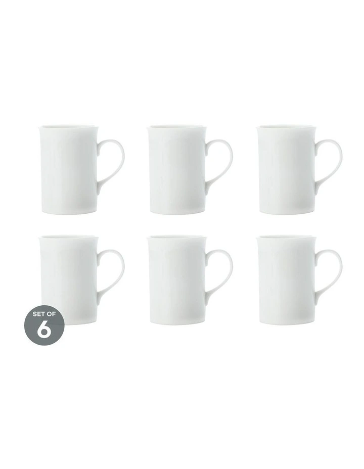 White Basics English Mug 250ml Set of 6 image 2