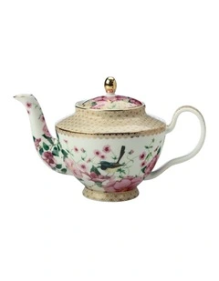 Teas And C's Silk Road Teapot With Infuser 500ml Gift Boxed in White