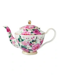 Teas and C's Silk Road Teapot With Infuser 1L Gift Boxed in White