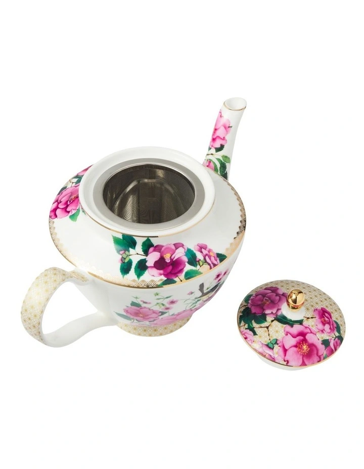 Teas and C's Silk Road Teapot With Infuser 1L Gift Boxed in White image 3