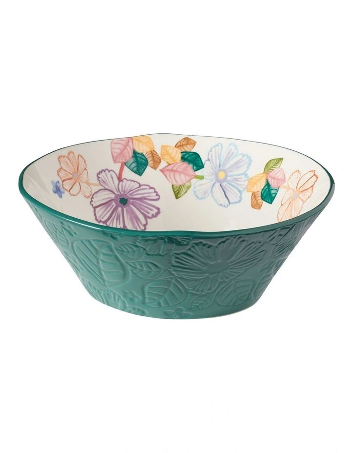 Poppy Love Conical Serving Bowl 25x9cm Gift Boxed in Green image 1