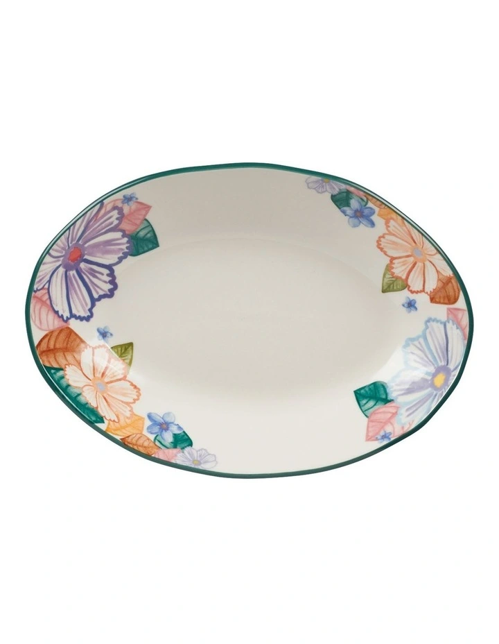 Poppy Love Oval Serving Bowl 25x17x5.5cm Gift Boxed in White image 1