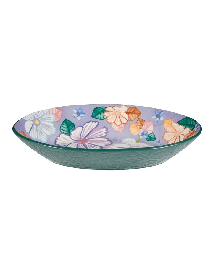 Poppy Love Oval Serving Bowl 32.5x26x6cm Gift Boxed in Green image 1