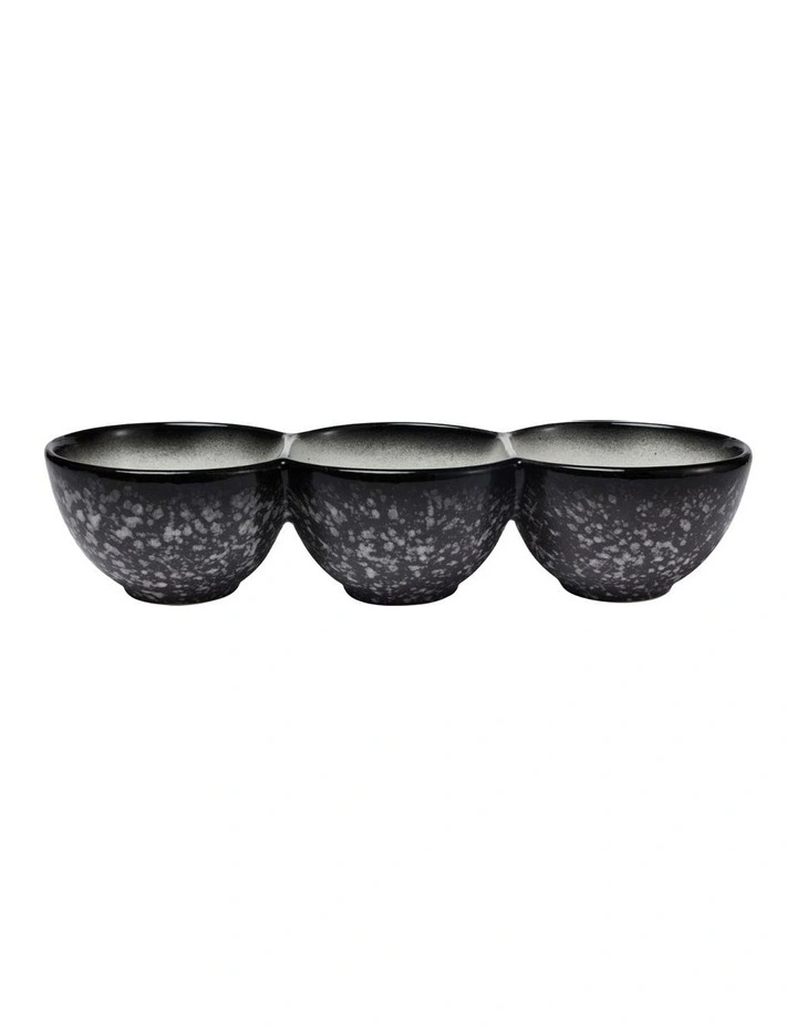 Caviar Granite Divided Serving Bowl 30x6.5cm in Multi image 1