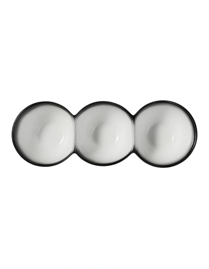 Caviar Granite Divided Serving Bowl 30x6.5cm in Multi image 2