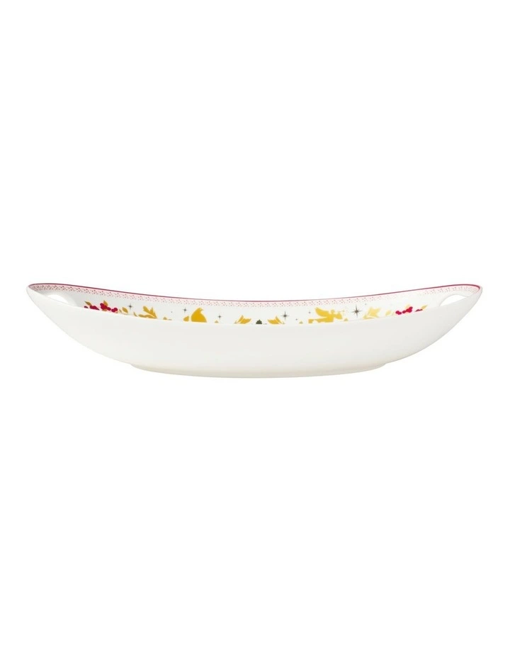 White Christmas 2026 Handled Oval Bowl 41.5x21.5x8cm Gift Boxed image 2