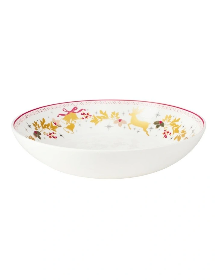 White Christmas 2026 Serving Bowl 28x7cm Gift Boxed image 1