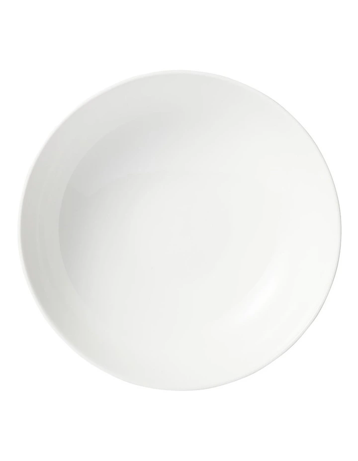 White Basics Diamonds Round Serving Bowl 25cm in White image 3