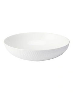 White Basics Diamonds Round Serving Bowl 28cm in White
