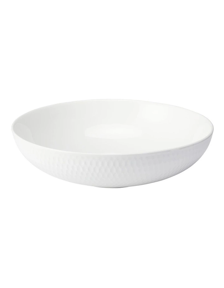 White Basics Diamonds Round Serving Bowl 28cm in White image 1