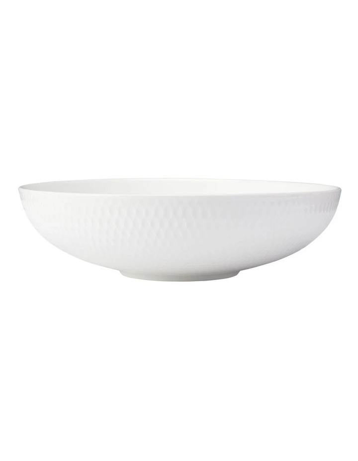White Basics Diamonds Round Serving Bowl 28cm in White image 2