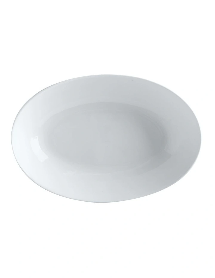 Basics Oval Bowl 25x17cm Set of 4 in White image 2