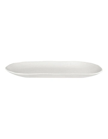 Onni Oblong Platter 35x19cm in Speckle White