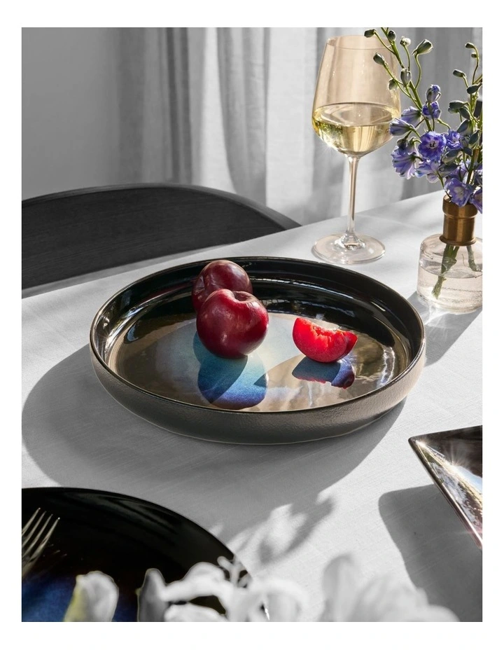 Caviar Midnight High Rim Platter 28cm in Black/Blue image 3