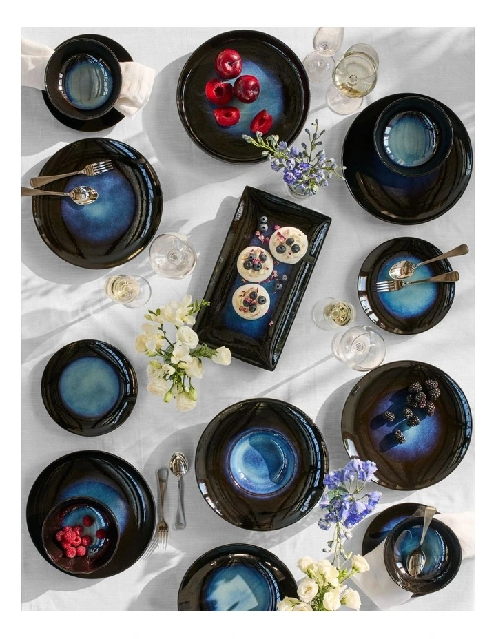 Caviar Midnight Round Platter 36cm in Black/Blue image 3