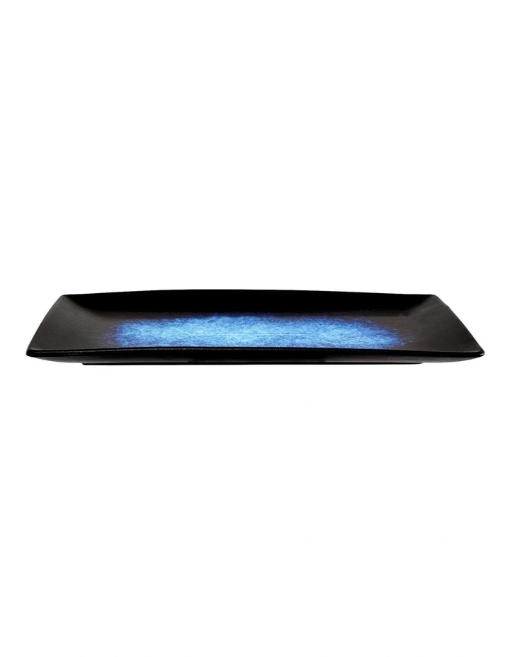 Caviar Midnight Rectangular Platter 34.5x19.5cm in Black/Blue image 2