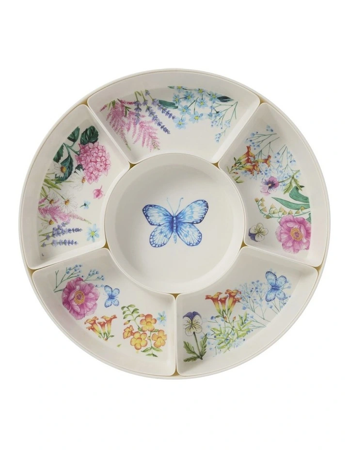 Botanica Melamine Divided Platter 7 Piece Set in Multi image 2