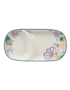 Poppy Love Oblong Dip Platter 36x18.5cm Gift Boxed in White