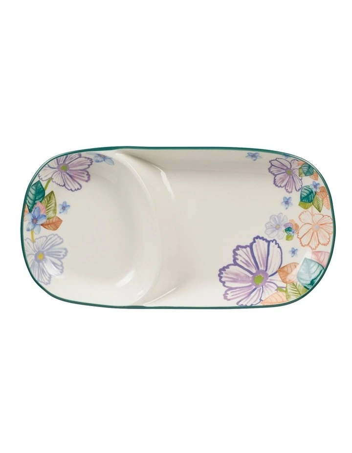Poppy Love Oblong Dip Platter 36x18.5cm Gift Boxed in White image 1