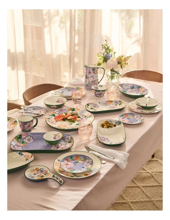 Poppy Love Oblong Dip Platter 36x18.5cm Gift Boxed in White image 3