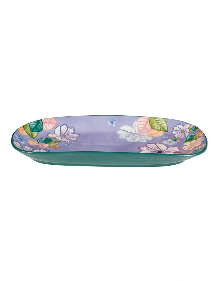 Poppy Love Oblong Platter 40x22.5cm Gift Boxed in Purple image 2