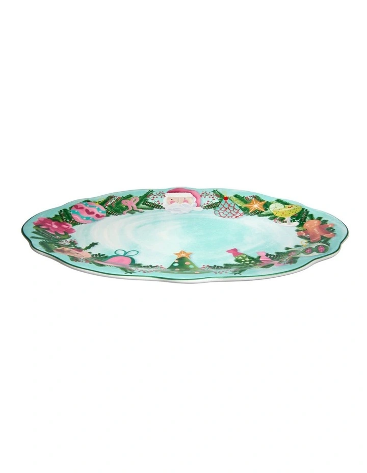 Tis The Season Oval Platter 35x24cm Gift Boxed image 1