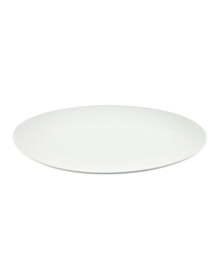 Oval Platter 44x32cm in White image 2