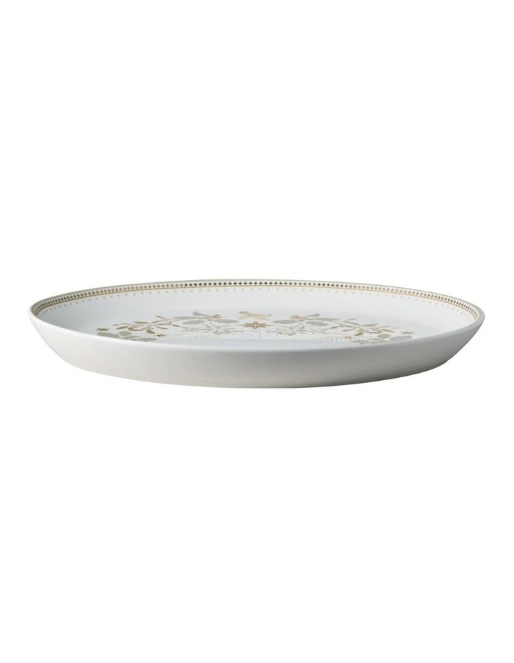 White Christmas Oval Platter 25.5x20cm Gift Boxed image 2