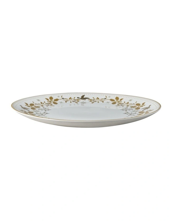 Christmas Round Platter 33cm in White image 2