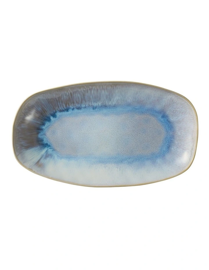 Lunara Oblong Platter 36x21cm in Blue image 1