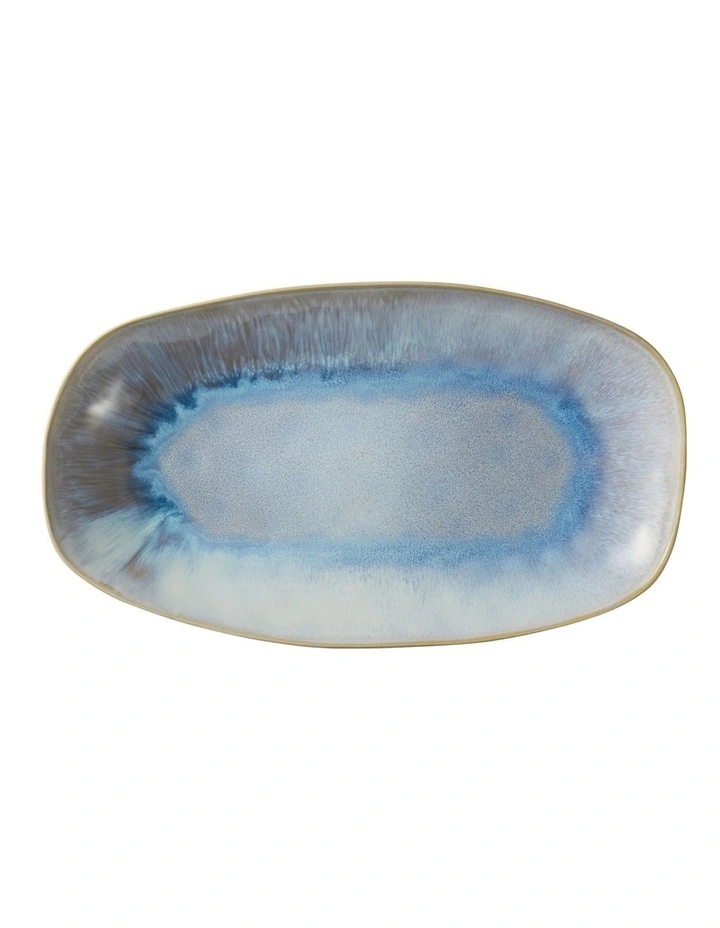 Lunara Oblong Platter 36x21cm in Blue image 1