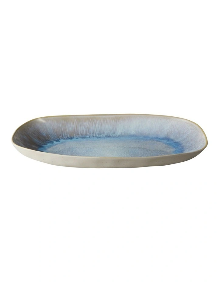 Lunara Oblong Platter 36x21cm in Blue image 2