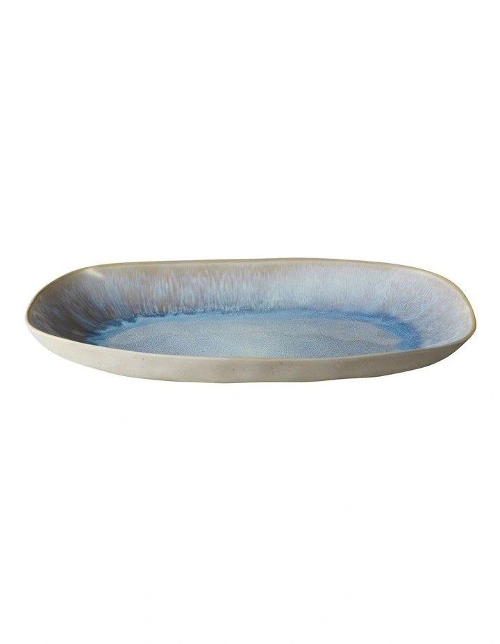 Lunara Oblong Platter 36x21cm in Blue image 2