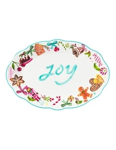Fa la la Oval Platter 30.5x21cm Gift Boxed