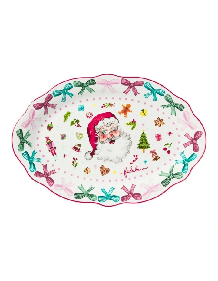 Maxwell & Williams Fa la la Oval Platter 35.5x24cm Gift Boxed image 1