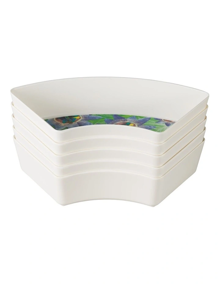 Tropical Twilight Melamine 7 Piece Divided Platter Set Gift Boxed image 3