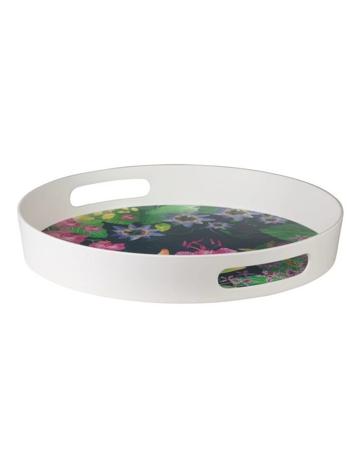 Tropical Twilight Melamine Round Serving Tray 35x5cm image 1