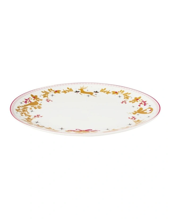 White Christmas 2026 Round Platter 35cm Gift Boxed image 2