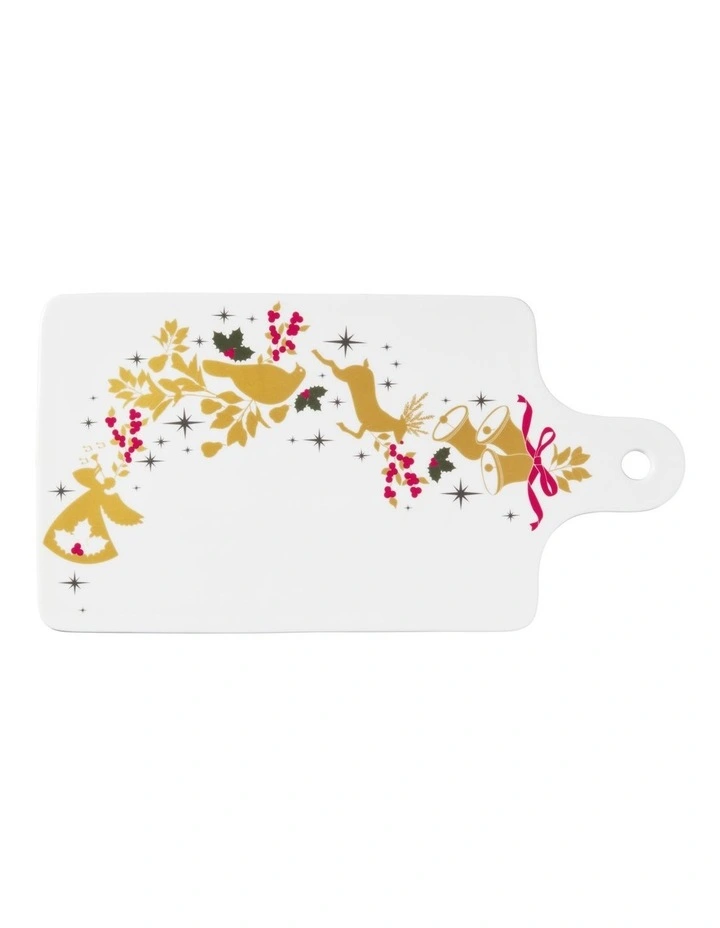 White Christmas 2026 Cheese Paddle & Knife Set Gift Boxed image 3