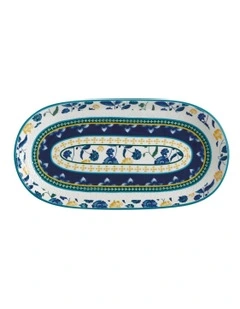 Rhapsody Oblong Platter 33x17cm Gift Boxed in Blue