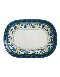 Rhapsody Oblong Platter 45x33cm Gift Boxed in Blue