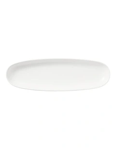 White Basics Oblong Platter 30x9cm in White