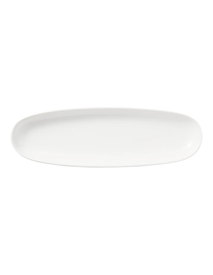 White Basics Oblong Platter 30x9cm in White image 1